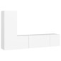 vidaXL Set Mobile TV 3 pz Bianco in Truciolato