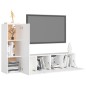 vidaXL Set Mobile TV 3 pz Bianco in Truciolato