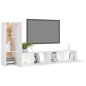 vidaXL Set Mobili Porta TV 3 pz Bianco in Legno Multistrato