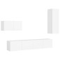 vidaXL Set Mobile TV 4 pz Bianco in Truciolato vidaXL Set Mobile TV 4 pz Bianco in Truciolato