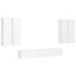 vidaXL Set Mobile TV 6 pz Bianco in Truciolato