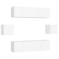 vidaXL Set Mobile TV 6 pz Bianco in Truciolato vidaXL Set Mobile TV 6 pz Bianco in Truciolato