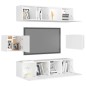 vidaXL Set Mobile TV 6 pz Bianco in Truciolato vidaXL Set Mobile TV 6 pz Bianco in Truciolato
