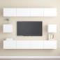 vidaXL Set Mobili TV 6 pz Bianco in Truciolato vidaXL Set Mobili TV 6 pz Bianco in Truciolato
