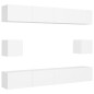 vidaXL Set Mobili TV 6 pz Bianco in Truciolato vidaXL Set Mobili TV 6 pz Bianco in Truciolato
