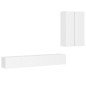 vidaXL Set Mobili Porta TV 4 pz Bianco in Legno Multistrato vidaXL Set Mobili Porta TV 4 pz Bianco in Legno Multistrato