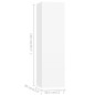 vidaXL Set Mobili Porta TV 4 pz Bianco in Legno Multistrato vidaXL Set Mobili Porta TV 4 pz Bianco in Legno Multistrato