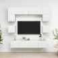vidaXL Set Mobile TV 8 pz Bianco in Truciolato vidaXL Set Mobile TV 8 pz Bianco in Truciolato