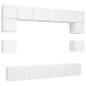 vidaXL Set Mobile TV 8 pz Bianco in Truciolato vidaXL Set Mobile TV 8 pz Bianco in Truciolato
