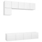 vidaXL Set di Mobili Porta TV 5 pz Bianco in Legno Multistrato vidaXL Set di Mobili Porta TV 5 pz Bianco in Legno Multistrato