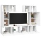 vidaXL Set Mobili TV 6 pz Bianco in Truciolato vidaXL Set Mobili TV 6 pz Bianco in Truciolato