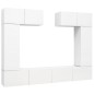 vidaXL Set Mobile TV 6 pz Bianco in Truciolato vidaXL Set Mobile TV 6 pz Bianco in Truciolato