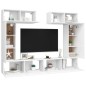 vidaXL Set Mobile TV 6 pz Bianco in Truciolato vidaXL Set Mobile TV 6 pz Bianco in Truciolato