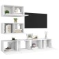 vidaXL Set Mobili TV 4 pz Bianco in Truciolato vidaXL Set Mobili TV 4 pz Bianco in Truciolato