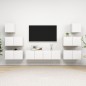 vidaXL Set Mobile TV 8 pz Bianco in Truciolato vidaXL Set Mobile TV 8 pz Bianco in Truciolato