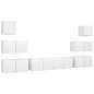 vidaXL Set Mobile TV 8 pz Bianco in Truciolato vidaXL Set Mobile TV 8 pz Bianco in Truciolato