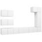 vidaXL Set Mobile TV 8 pz Bianco in Truciolato