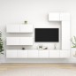vidaXL Set Mobile TV 7 pz Bianco in Truciolato vidaXL Set Mobile TV 7 pz Bianco in Truciolato