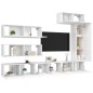 vidaXL Set Mobile TV 7 pz Bianco in Truciolato vidaXL Set Mobile TV 7 pz Bianco in Truciolato