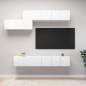vidaXL Set Mobile TV 7 pz Bianco in Truciolato vidaXL Set Mobile TV 7 pz Bianco in Truciolato