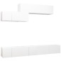 vidaXL Set di Mobili Porta TV 6 pz Bianco in Legno Multistrato vidaXL Set di Mobili Porta TV 6 pz Bianco in Legno Multistrato