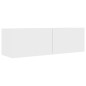 vidaXL Set di Mobili Porta TV 6 pz Bianco in Legno Multistrato vidaXL Set di Mobili Porta TV 6 pz Bianco in Legno Multistrato