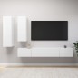 vidaXL Set Mobile TV 4 pz Bianco in Truciolato vidaXL Set Mobile TV 4 pz Bianco in Truciolato