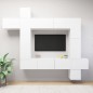vidaXL Set Mobile TV 9 pz Bianco in Truciolato