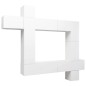 vidaXL Set Mobile TV 9 pz Bianco in Truciolato