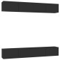vidaXL Mobili TV 4 pz Nero 100x30x30 cm in Truciolato vidaXL Mobili TV 4 pz Nero 100x30x30 cm in Truciolato