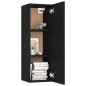 vidaXL Set di Mobili Porta TV 4 pz Nero in Legno Multistrato vidaXL Set di Mobili Porta TV 4 pz Nero in Legno Multistrato