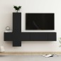vidaXL Set di Mobili Porta TV 5 pz Nero in Legno Multistrato vidaXL Set di Mobili Porta TV 5 pz Nero in Legno Multistrato