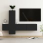 vidaXL Set di Mobili Porta TV 3 pz Nero in Legno Multistrato vidaXL Set di Mobili Porta TV 3 pz Nero in Legno Multistrato