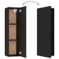 vidaXL Set di Mobili Porta TV 3 pz Nero in Legno Multistrato vidaXL Set di Mobili Porta TV 3 pz Nero in Legno Multistrato