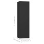 vidaXL Set di Mobili Porta TV 3 pz Nero in Legno Multistrato vidaXL Set di Mobili Porta TV 3 pz Nero in Legno Multistrato