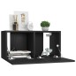 vidaXL Set Mobile TV 6 pz Nero in Truciolato vidaXL Set Mobile TV 6 pz Nero in Truciolato