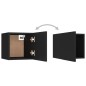 vidaXL Set Mobile TV 6 pz Nero in Truciolato vidaXL Set Mobile TV 6 pz Nero in Truciolato