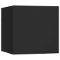vidaXL Set Mobile TV 6 pz Nero in Truciolato vidaXL Set Mobile TV 6 pz Nero in Truciolato