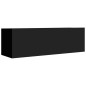 vidaXL Set di Mobili Porta TV 6 pz Nero in Legno Multistrato vidaXL Set di Mobili Porta TV 6 pz Nero in Legno Multistrato
