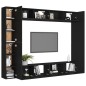 vidaXL Set di Mobili Porta TV 8 pz Nero in Legno Multistrato vidaXL Set di Mobili Porta TV 8 pz Nero in Legno Multistrato