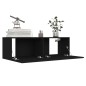 vidaXL Set di Mobili Porta TV 8 pz Nero in Legno Multistrato vidaXL Set di Mobili Porta TV 8 pz Nero in Legno Multistrato