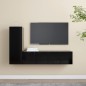 vidaXL Set Mobile TV 3 pz Nero in Truciolato vidaXL Set Mobile TV 3 pz Nero in Truciolato