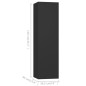 vidaXL Set di Mobili Porta TV 3 pz Nero in Legno Multistrato vidaXL Set di Mobili Porta TV 3 pz Nero in Legno Multistrato