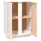 Credenza Bianca 60x35x80 cm in Legno Massello di Pino Credenza Bianca 60x35x80 cm in Legno Massello di Pino