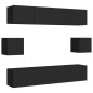 vidaXL Set Mobili TV 6 pz Nero in Truciolato vidaXL Set Mobili TV 6 pz Nero in Truciolato