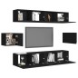 vidaXL Set Mobili TV 6 pz Nero in Truciolato vidaXL Set Mobili TV 6 pz Nero in Truciolato