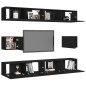 vidaXL Set Mobili TV 6 pz Nero in Truciolato vidaXL Set Mobili TV 6 pz Nero in Truciolato