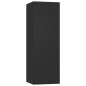 vidaXL Set di Mobili Porta TV 4 pz Nero in Legno Multistrato vidaXL Set di Mobili Porta TV 4 pz Nero in Legno Multistrato