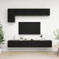 vidaXL Set Mobile TV 5 pz Nero in Truciolato vidaXL Set Mobile TV 5 pz Nero in Truciolato