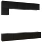 vidaXL Set Mobile TV 5 pz Nero in Truciolato vidaXL Set Mobile TV 5 pz Nero in Truciolato